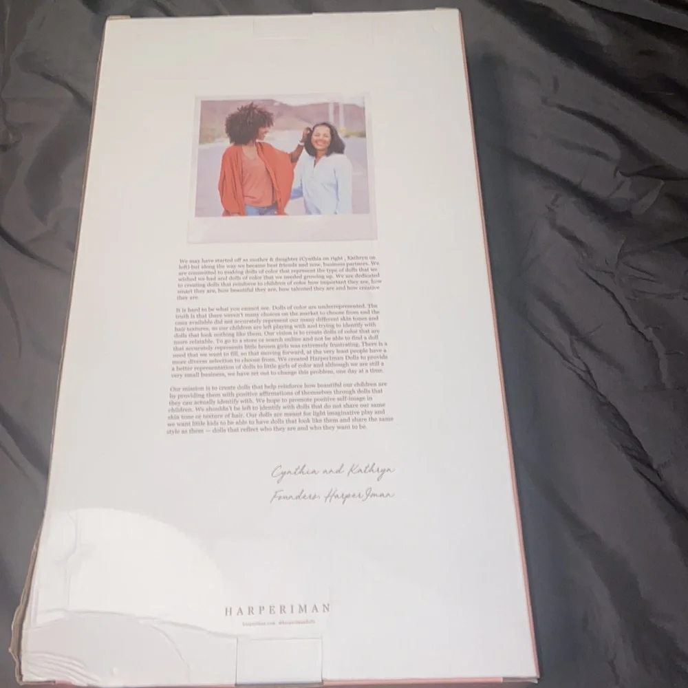 Harperiman Ashton handmade linen 14 inch doll, new in box.